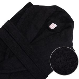 Halat Bianca 100% bumbac culoare negru L XL (2)